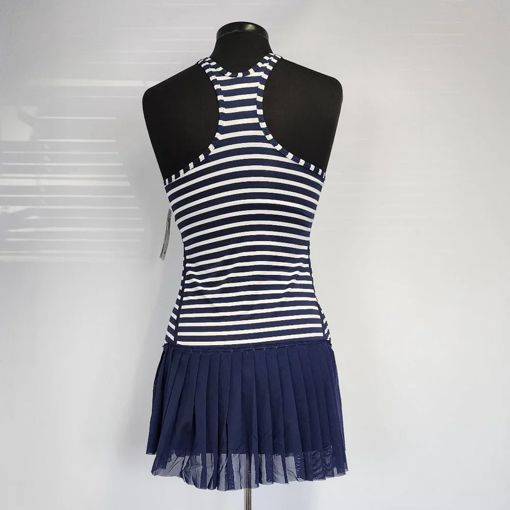new balance x j.crew - tennis skirt  blue & white [size m] [NewWithTags] - Picture 2 of 13